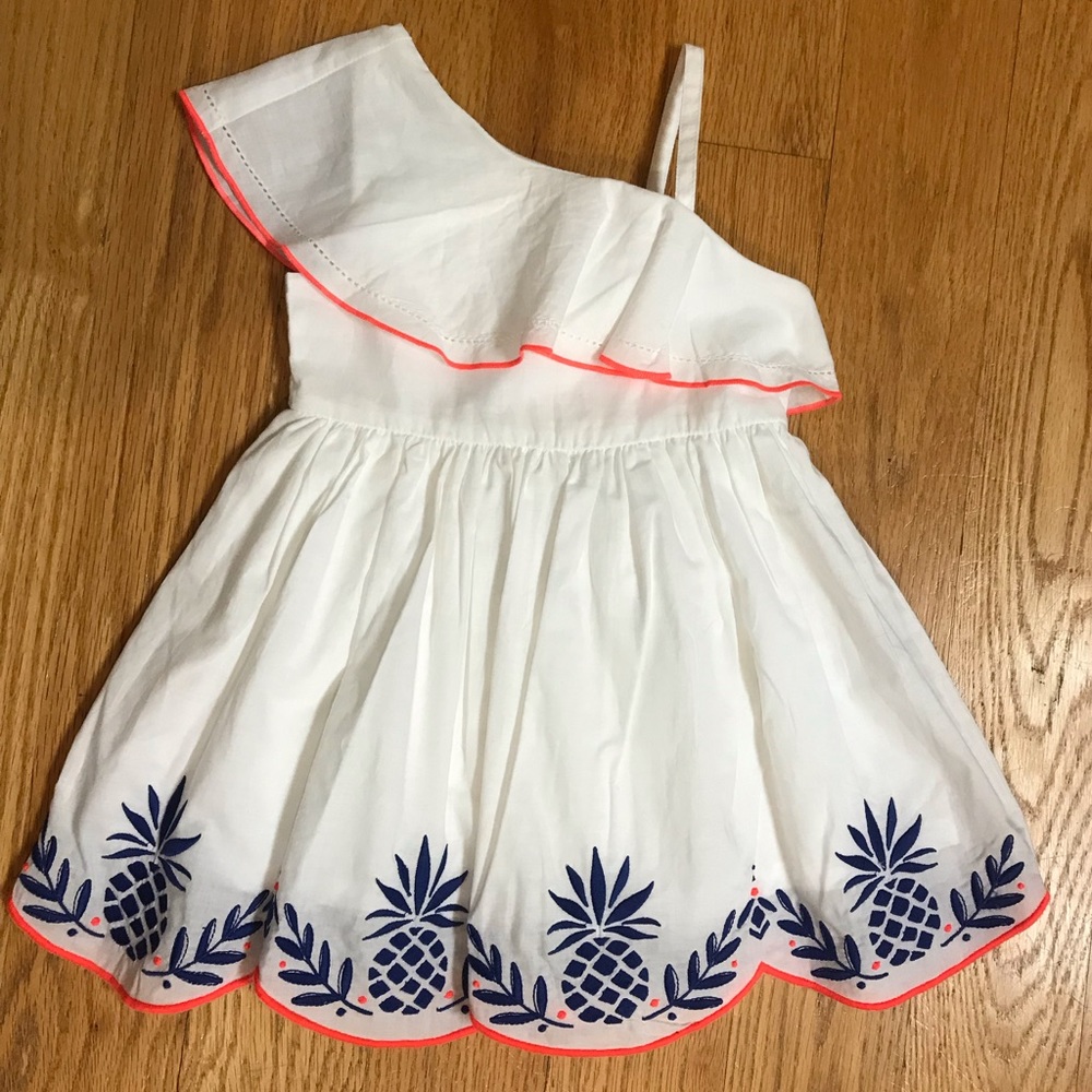 NWT Janie and Jack Pineapple Dress 6-12 months